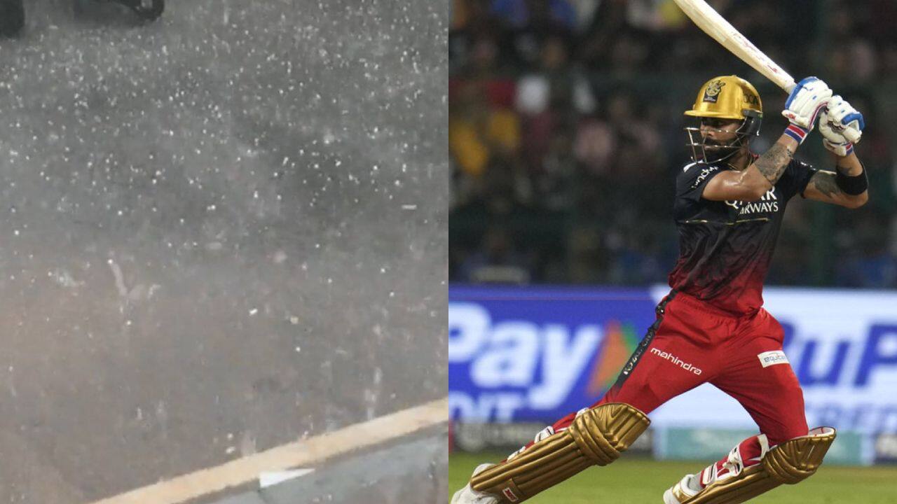 RCB vs GT: Bangalore Hit By Heavy Hailstorm As Washout Threat Looms Large